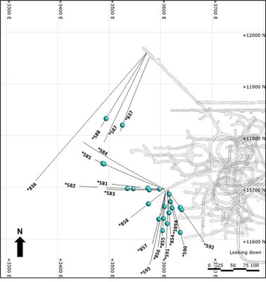 Figure 3: Plan view of Baltic Western Front Significant Intercept Locations (* = UDD24) (CNW Group/Superior Gold)