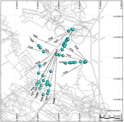 Figure 3: Plan view of Indian Access Significant Intercept Locations (* = UDD24) (CNW Group/Superior Gold)